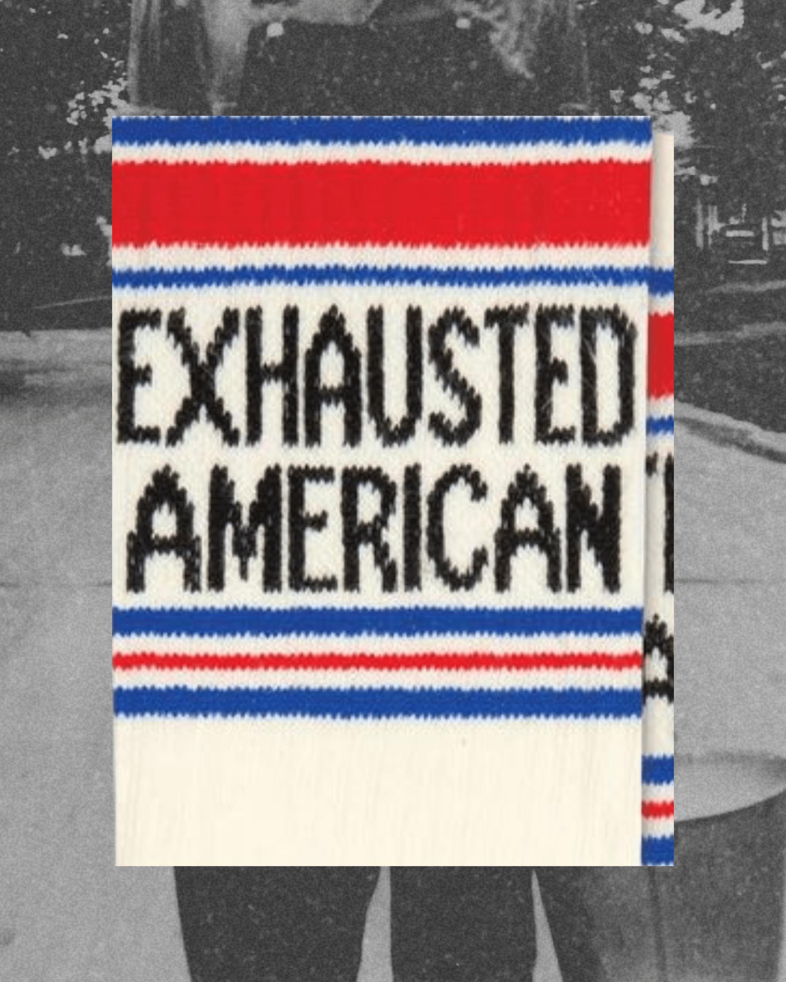 Exhausted American Gym Crew Socks - Intrigue Ink Visit Bozeman, Unique Shopping Boutique in Montana, Work from Home Clothes for Women