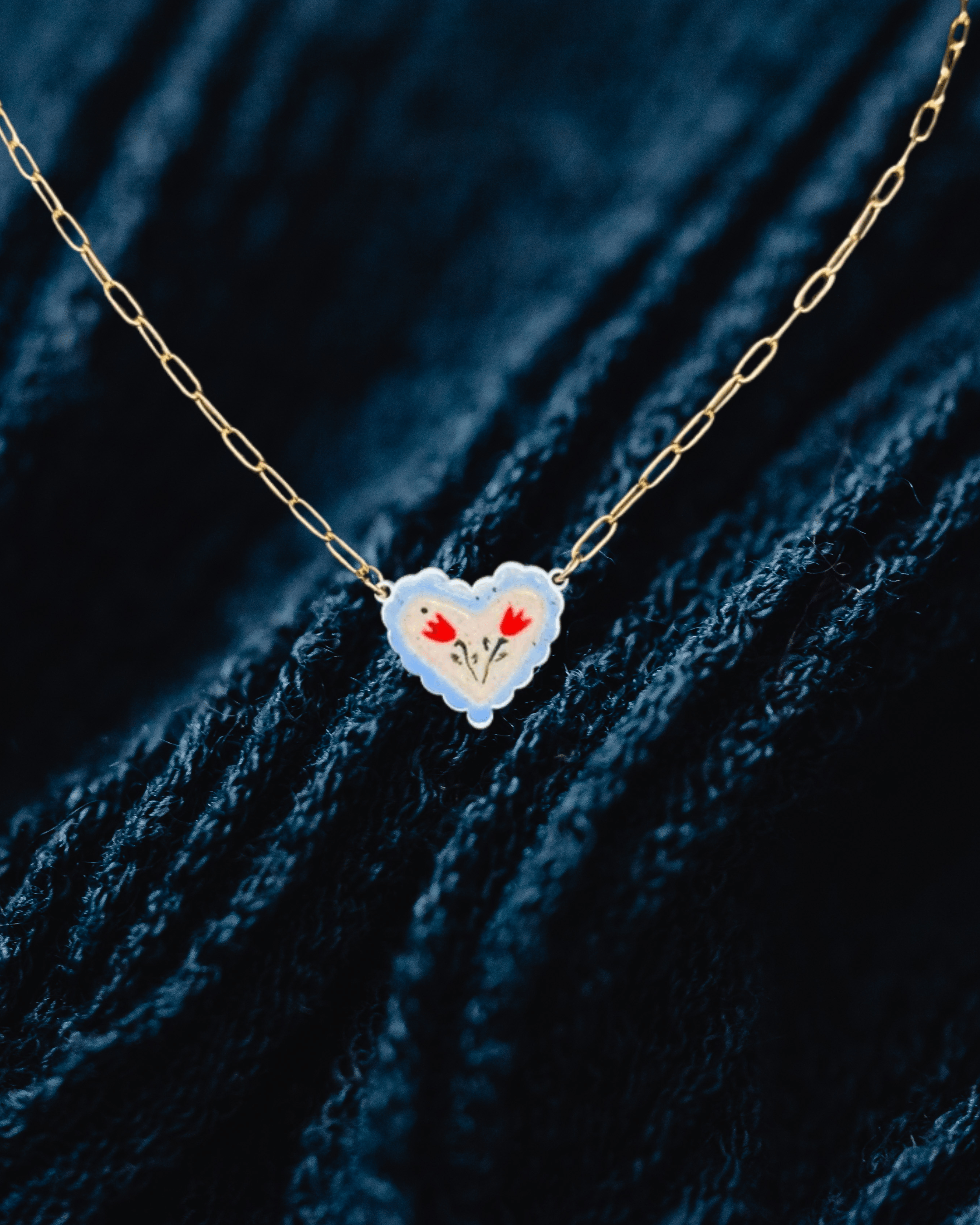 Flower Pattern Heart Charm Necklace - Intrigue Ink Visit Bozeman, Unique Shopping Boutique in Montana, Work from Home Clothes for Women