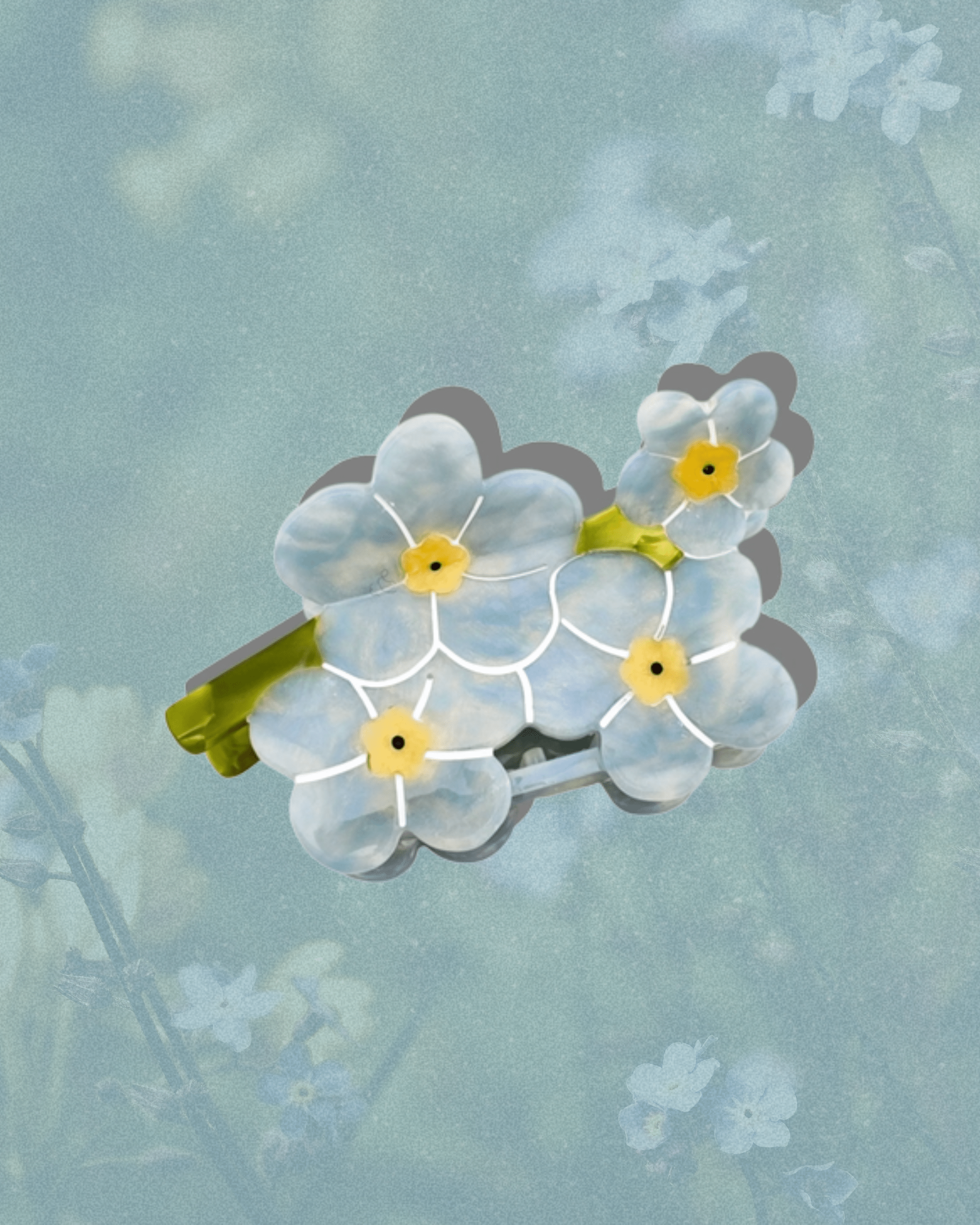 Forget - Me - Not Claw Hair Clip - Intrigue Ink Visit Bozeman, Unique Shopping Boutique in Montana, Work from Home Clothes for Women