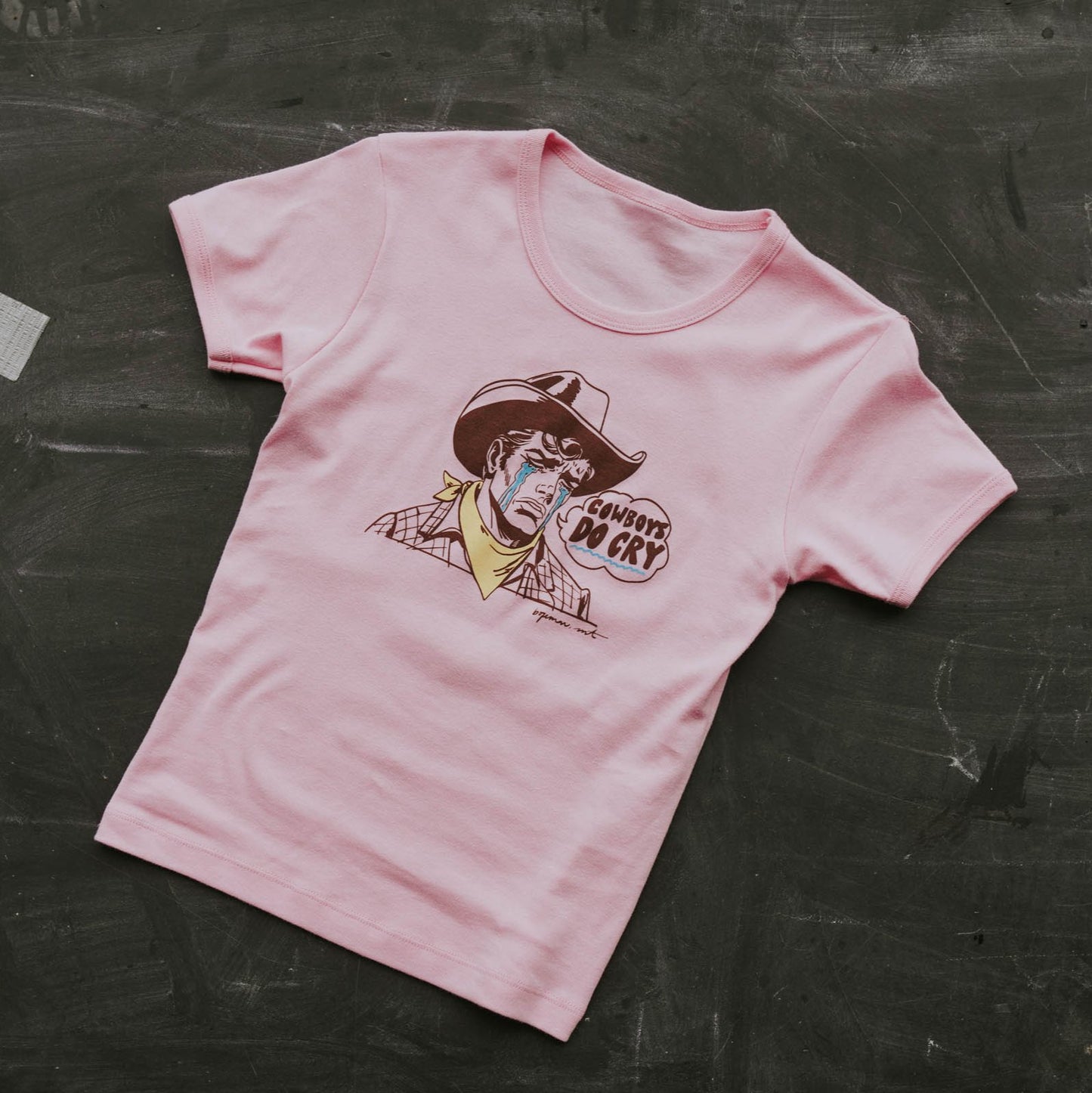 "Cowboys DO Cry" Baby Rib Tee