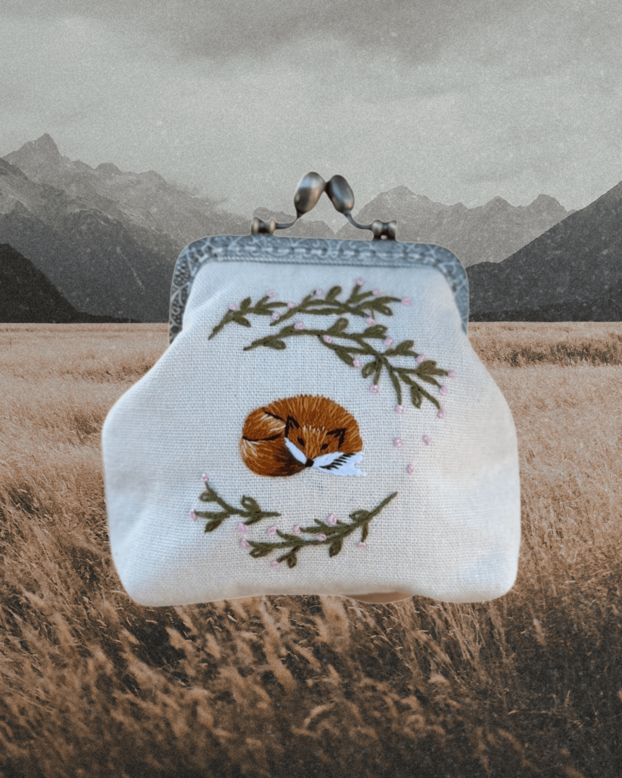 Fox Embroidered Coin Purse - Intrigue Ink Visit Bozeman, Unique Shopping Boutique in Montana, Work from Home Clothes for Women