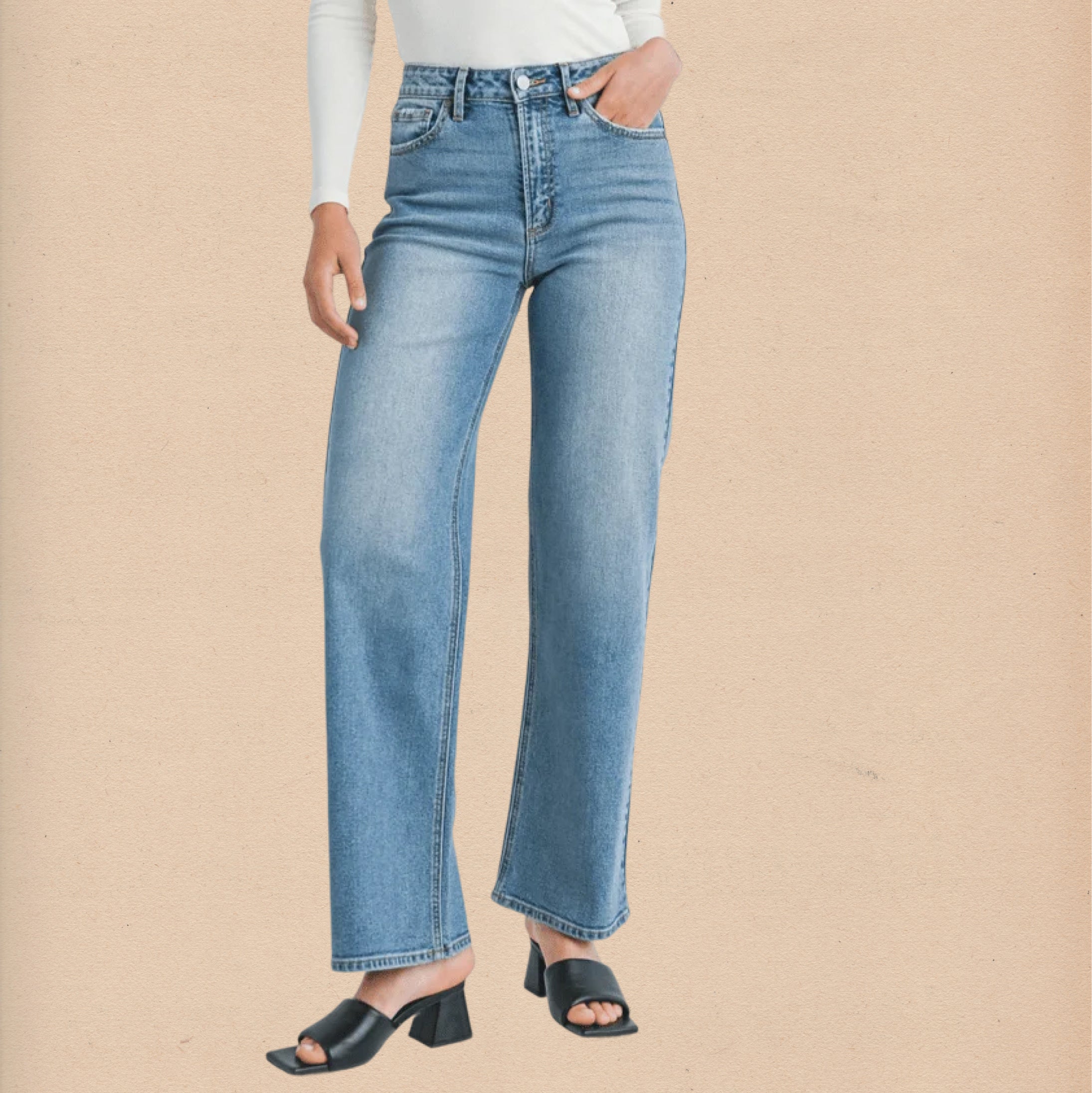 Medium Wash Straight Jeans - Intrigue Ink Visit Bozeman, Unique Shopping Boutique in Montana, Work from Home Clothes for Women