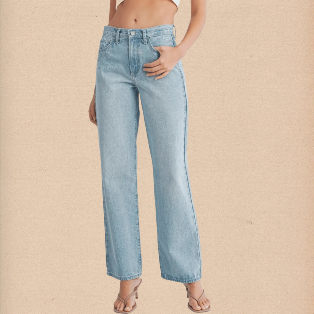 Relaxed Straight Jean - Light Wash - Intrigue Ink Visit Bozeman, Unique Shopping Boutique in Montana, Work from Home Clothes for Women