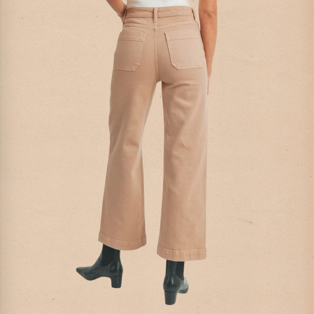 Utility Pant - Latte - Intrigue Ink Visit Bozeman, Unique Shopping Boutique in Montana, Work from Home Clothes for Women