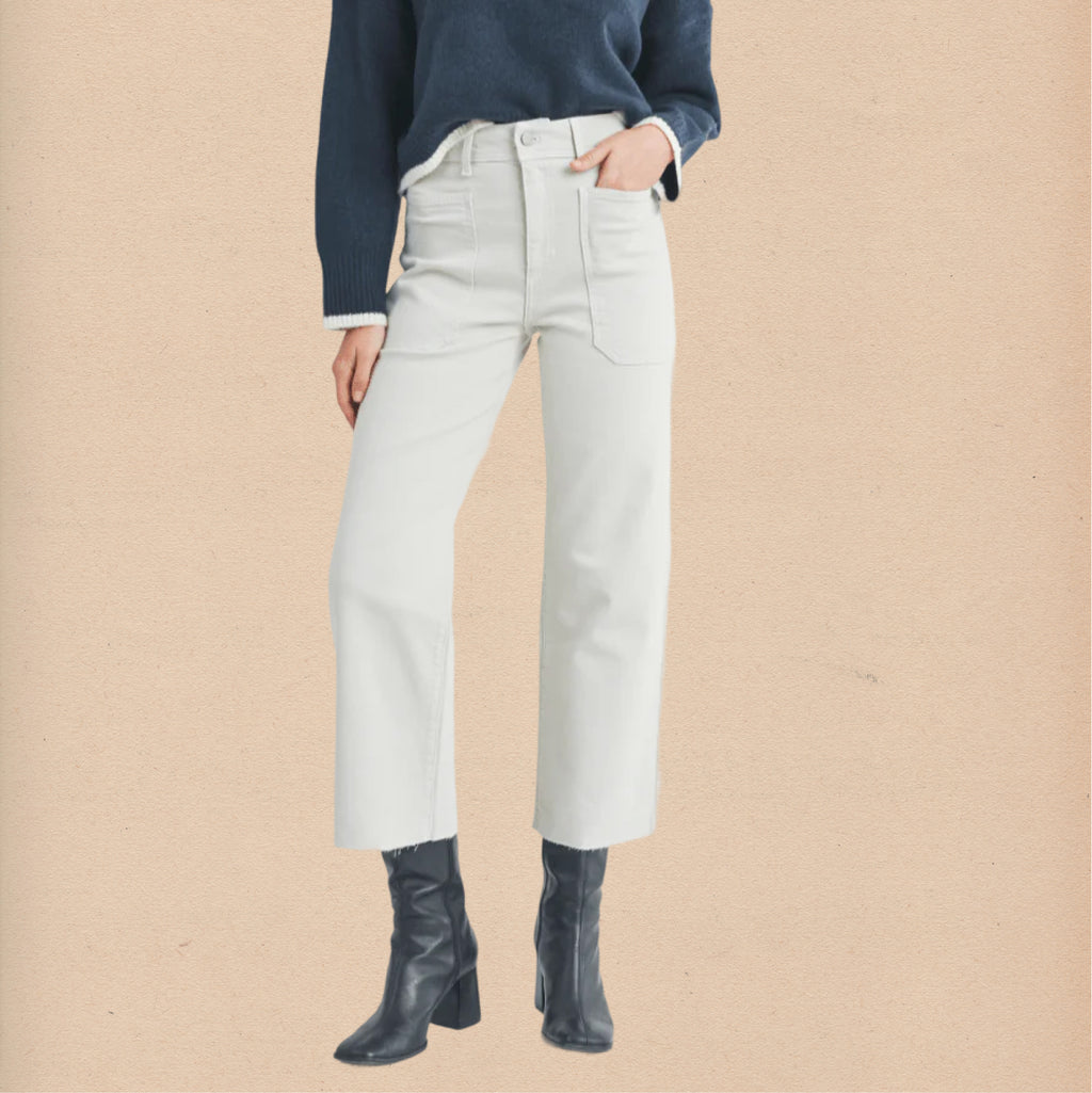 Utility Wide Leg Pants - Cream - Intrigue Ink Visit Bozeman, Unique Shopping Boutique in Montana, Work from Home Clothes for Women