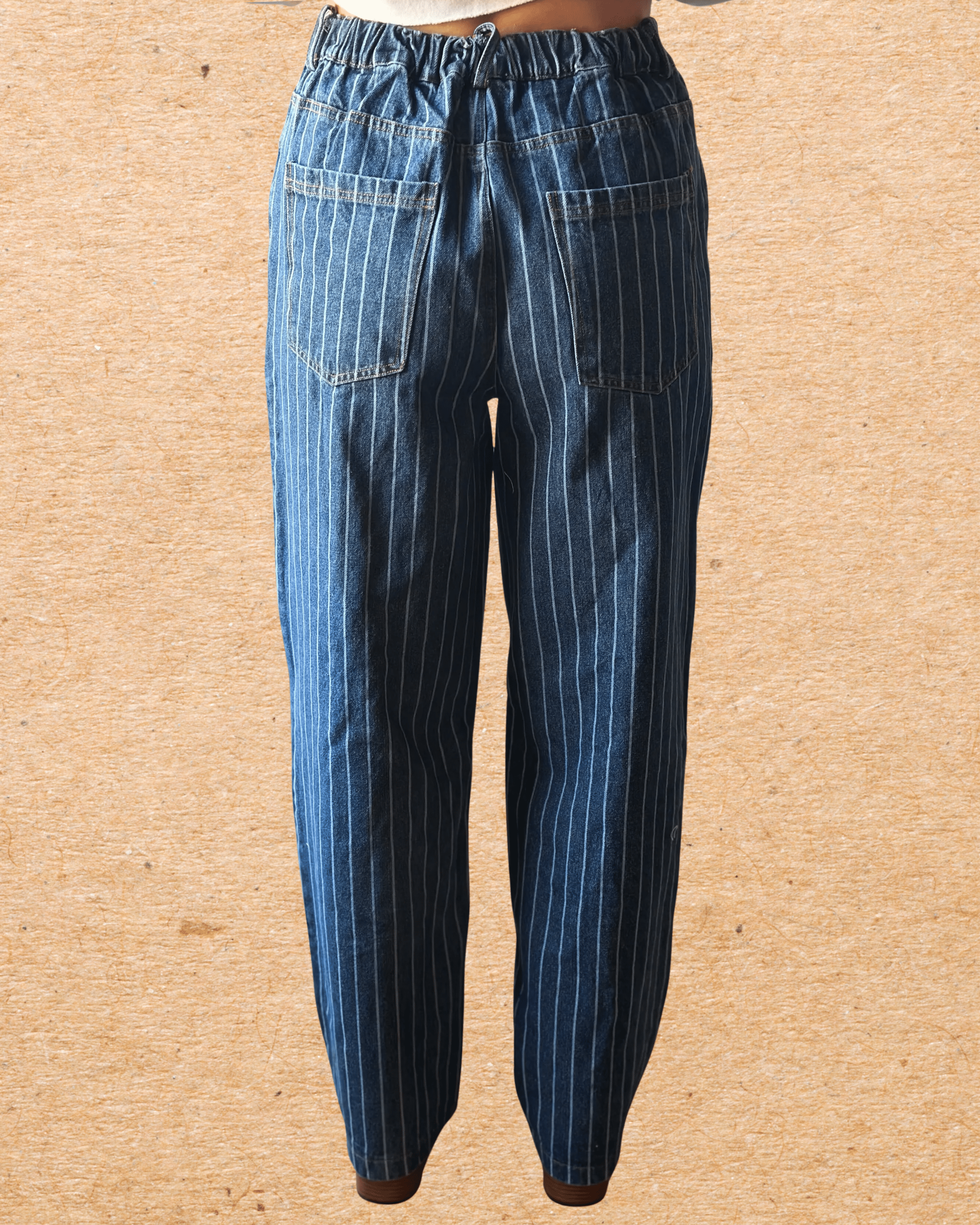 Front Tie Stripe Straight Jean - Intrigue Ink Visit Bozeman, Unique Shopping Boutique in Montana, Work from Home Clothes for Women