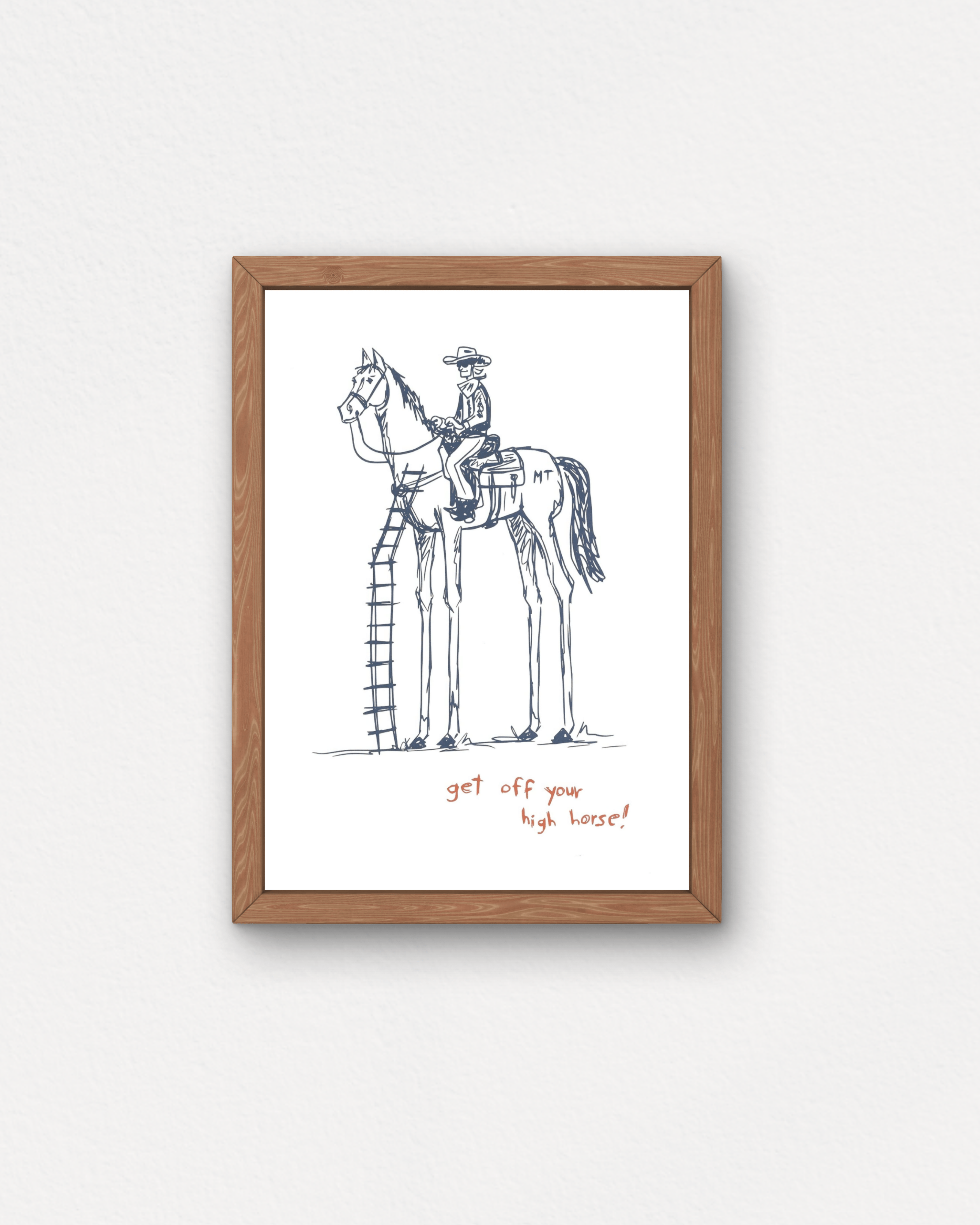 "Get Off Your High Horse" Small Poster - Intrigue Ink Visit Bozeman, Unique Shopping Boutique in Montana, Work from Home Clothes for Women