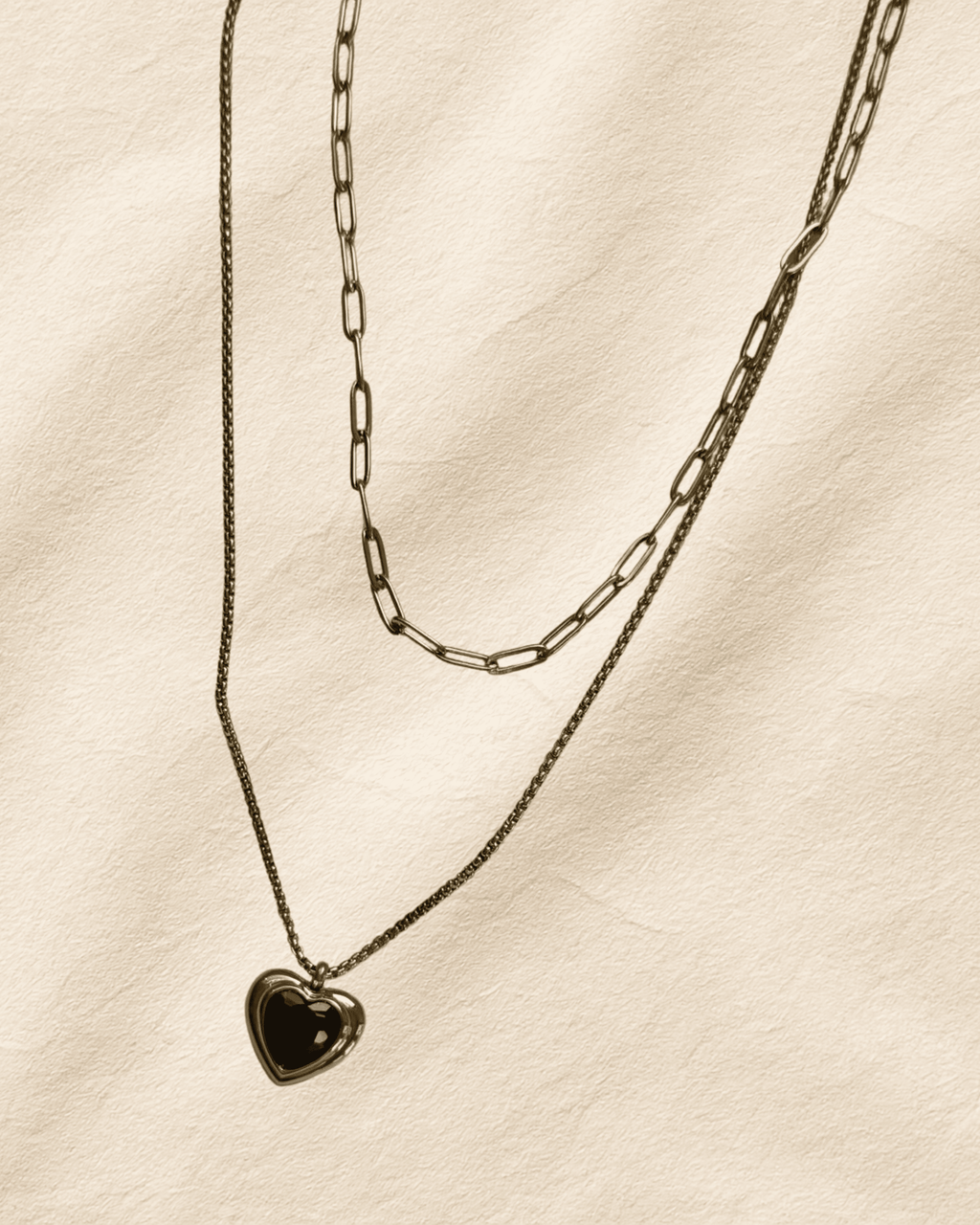 Black Heart Necklace Set - Intrigue Ink Visit Bozeman, Unique Shopping Boutique in Montana, Work from Home Clothes for Women