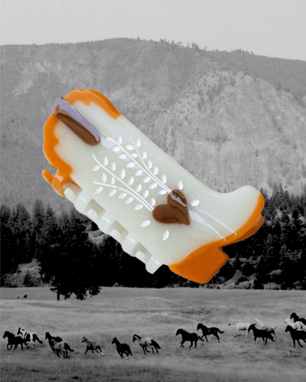 Heart Cowboy Boots Hair Claw Clip - Mint - Intrigue Ink Visit Bozeman, Unique Shopping Boutique in Montana, Work from Home Clothes for Women