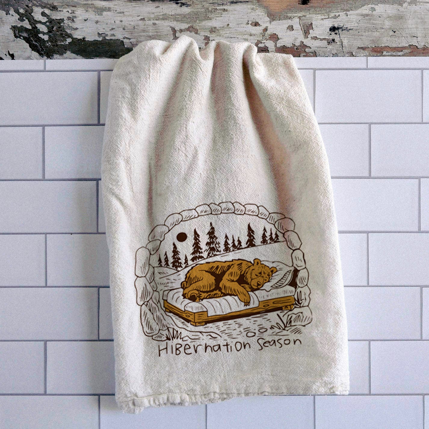 "Cozy Bear" Dish Towel