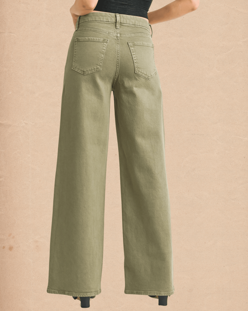 High Rise Palazzo Wide Leg - Vintage Olive - Intrigue Ink Visit Bozeman, Unique Shopping Boutique in Montana, Work from Home Clothes for Women