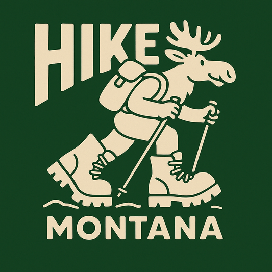 "Hike Montana" Sticker - Intrigue Ink Visit Bozeman, Unique Shopping Boutique in Montana, Work from Home Clothes for Women