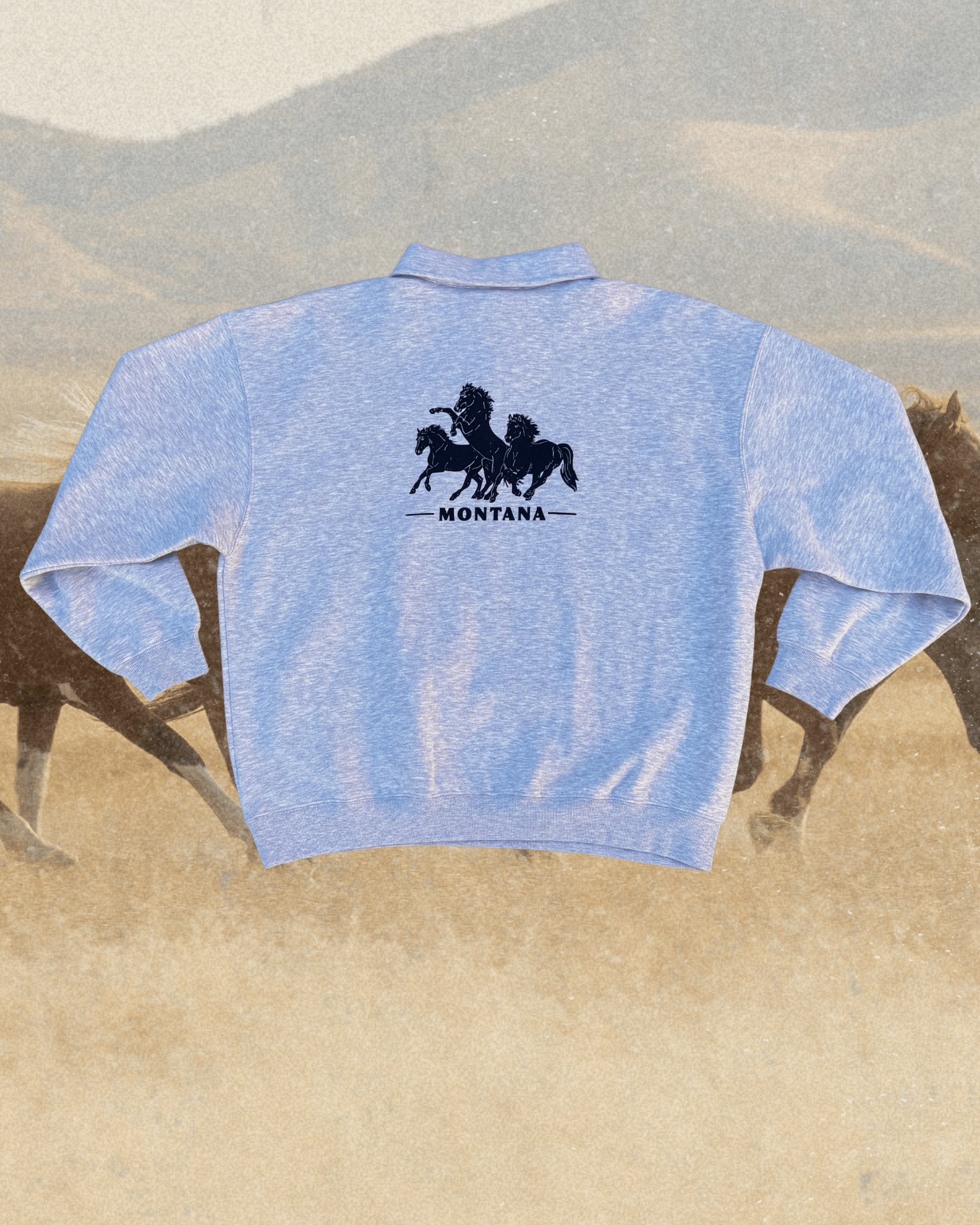 "Horsepower" Grey Button Up Pullover - Intrigue Ink Visit Bozeman, Unique Shopping Boutique in Montana, Work from Home Clothes for Women