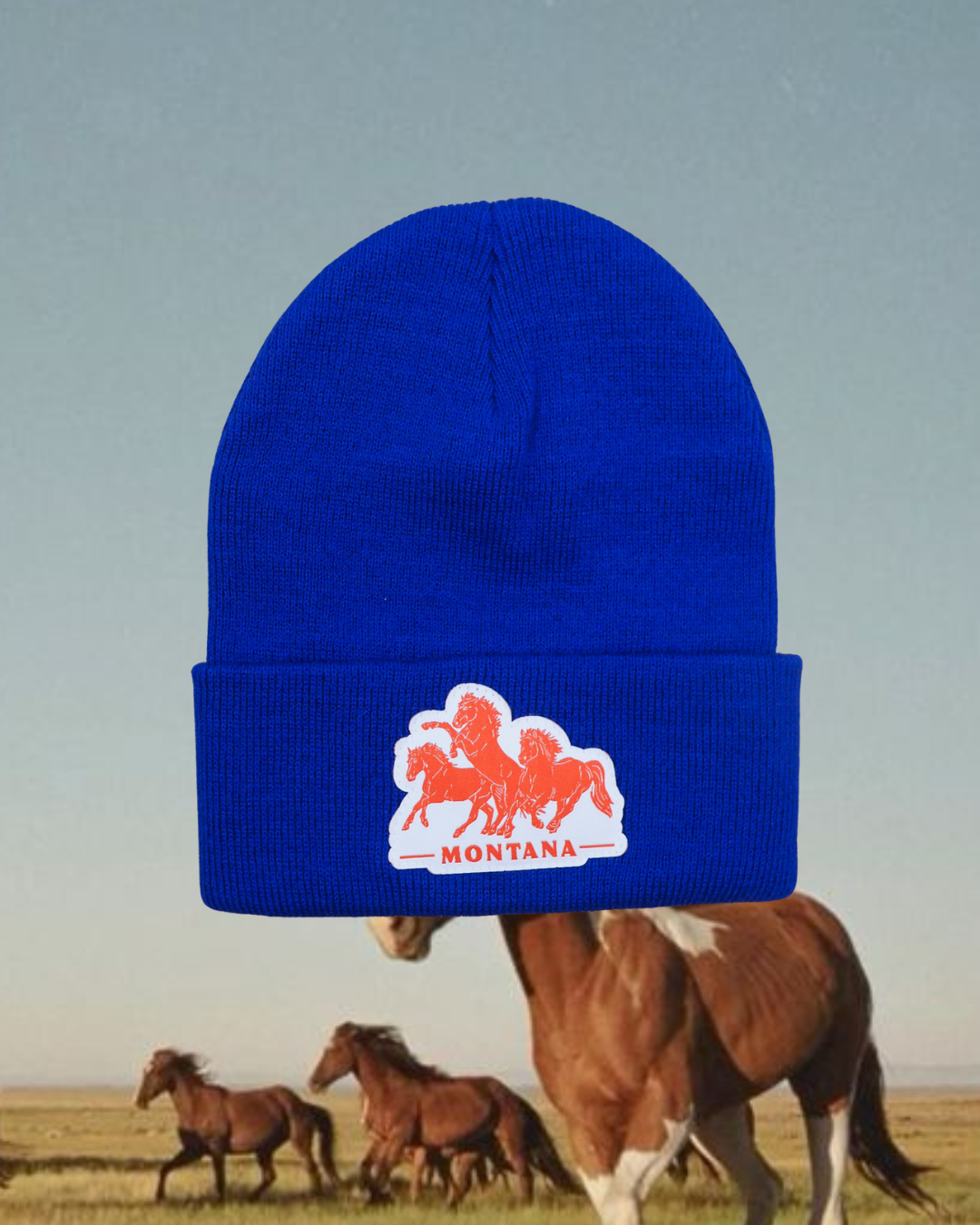 "Horsepower" Beanie in Royal Blue