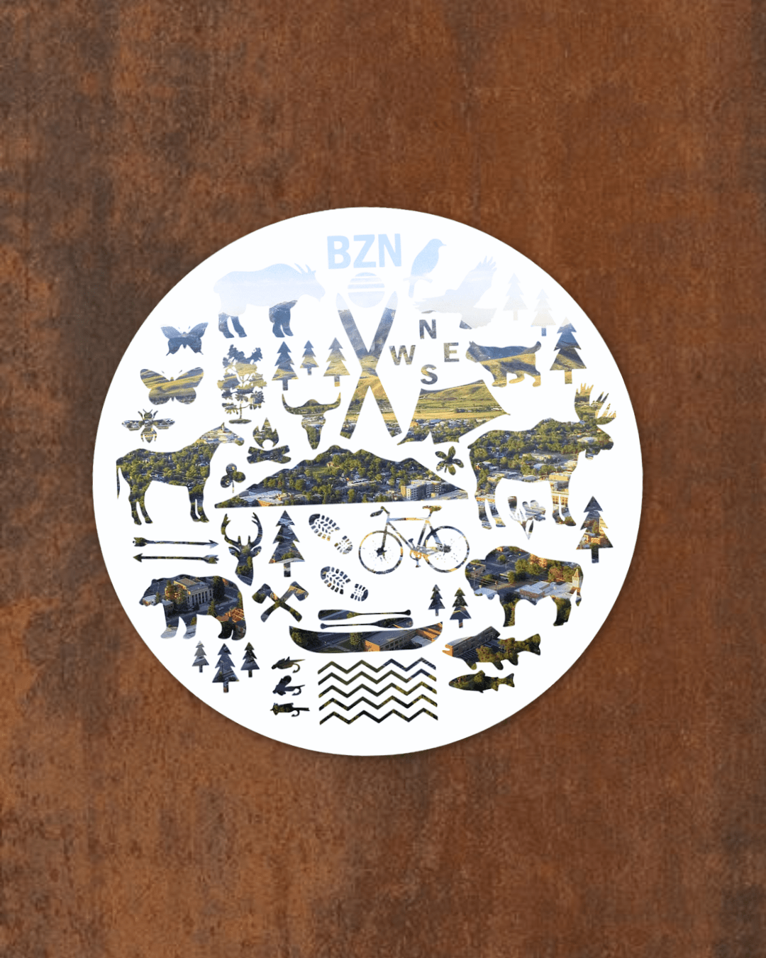 "Outdoor Bozeman" Sticker - Intrigue Ink Visit Bozeman, Unique Shopping Boutique in Montana, Work from Home Clothes for Women