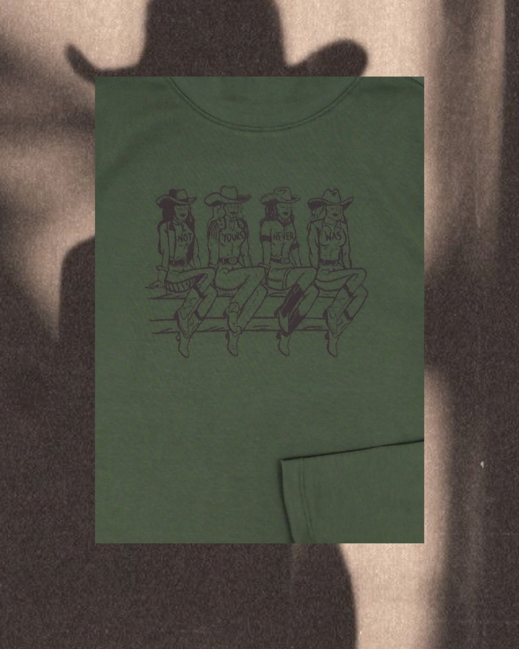 "Not Yours Never Was" Turtle Neck in Olive