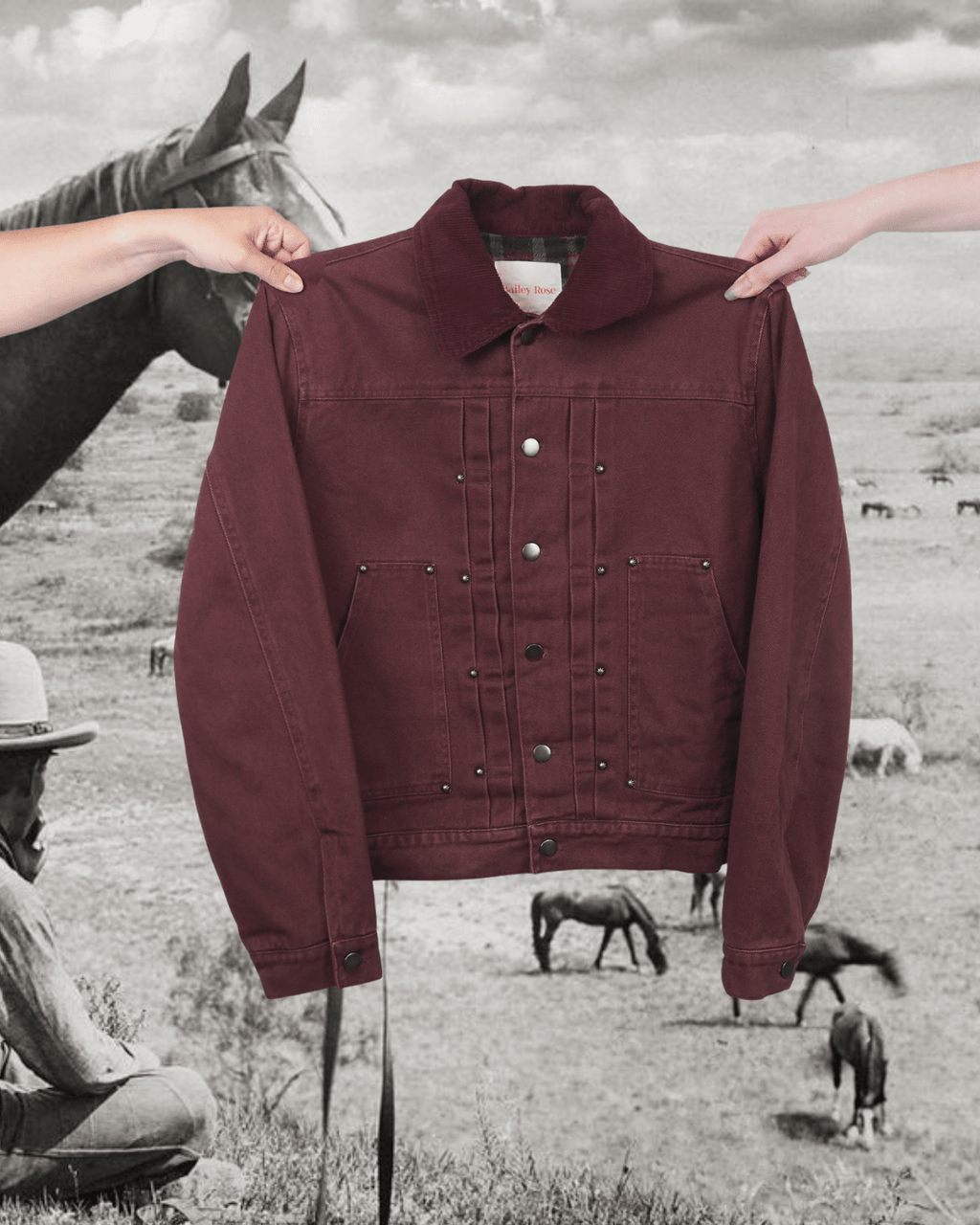 Burgundy Barn Fleeced Lined Jacket - Intrigue Ink Visit Bozeman, Unique Shopping Boutique in Montana, Work from Home Clothes for Women