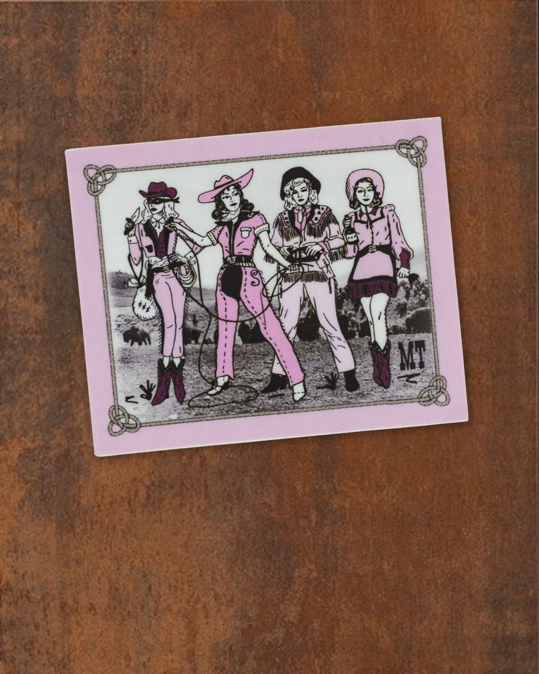 "Lady Gang" Breast Cancer Support Sticker