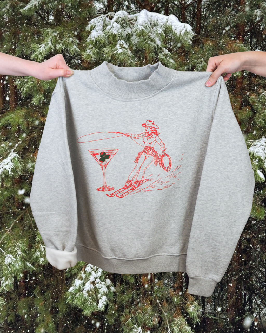 "Montana Skitini" Mock Neck Pullover