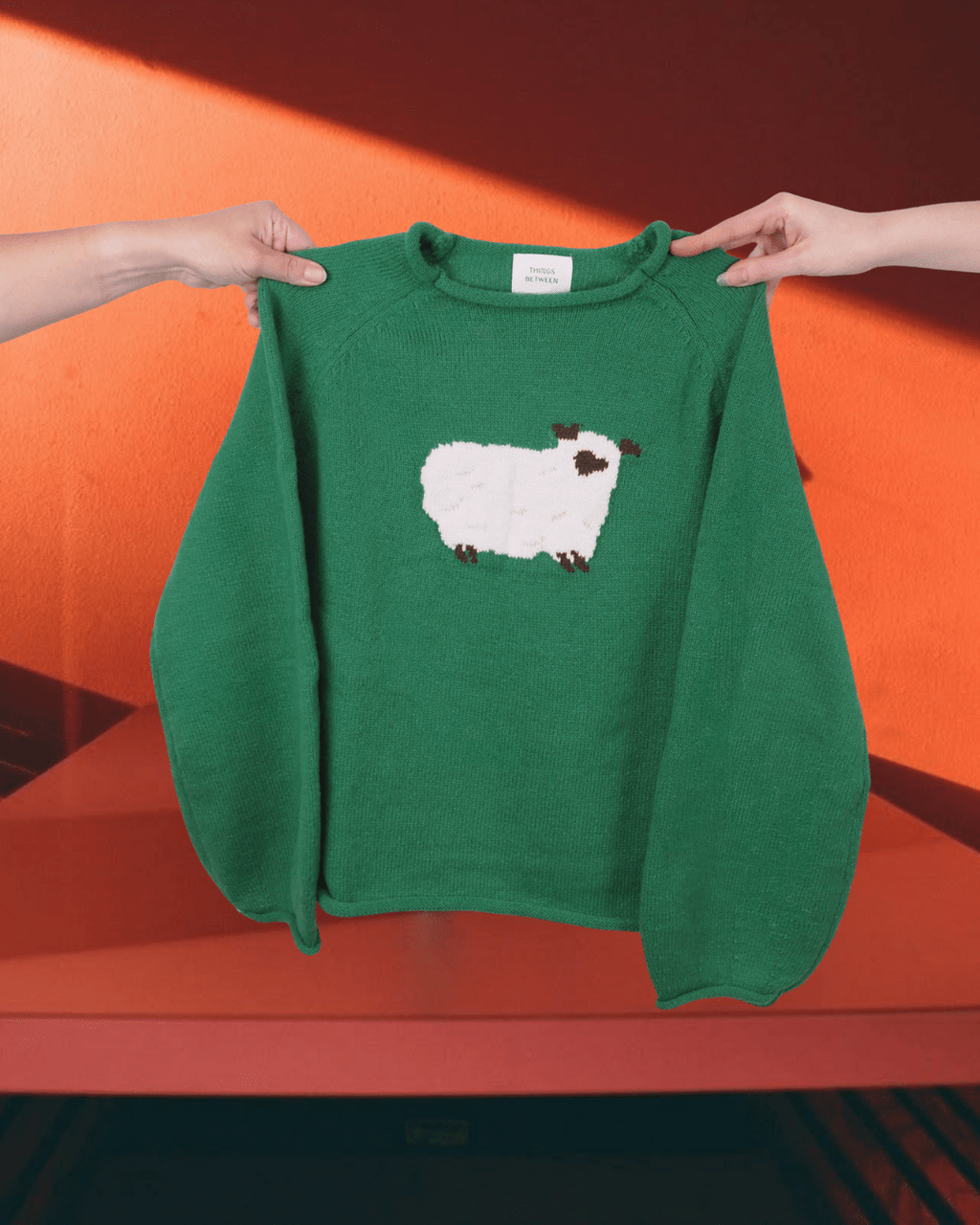 Sheep Sweater in Green - Intrigue Ink Visit Bozeman, Unique Shopping Boutique in Montana, Work from Home Clothes for Women