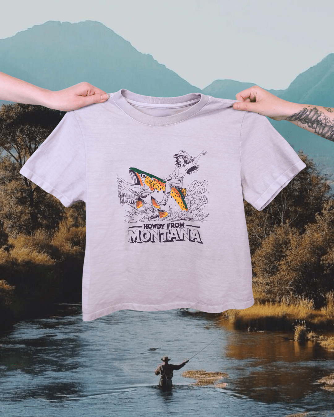 "Howdy from Montana" Favorite Tee - Intrigue Ink Visit Bozeman, Unique Shopping Boutique in Montana, Work from Home Clothes for Women