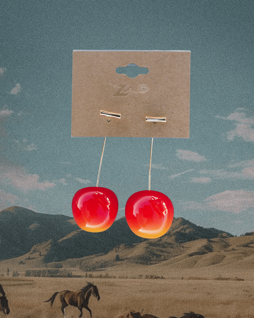 Resin Cherry Drop Earrings - Intrigue Ink Visit Bozeman, Unique Shopping Boutique in Montana, Work from Home Clothes for Women