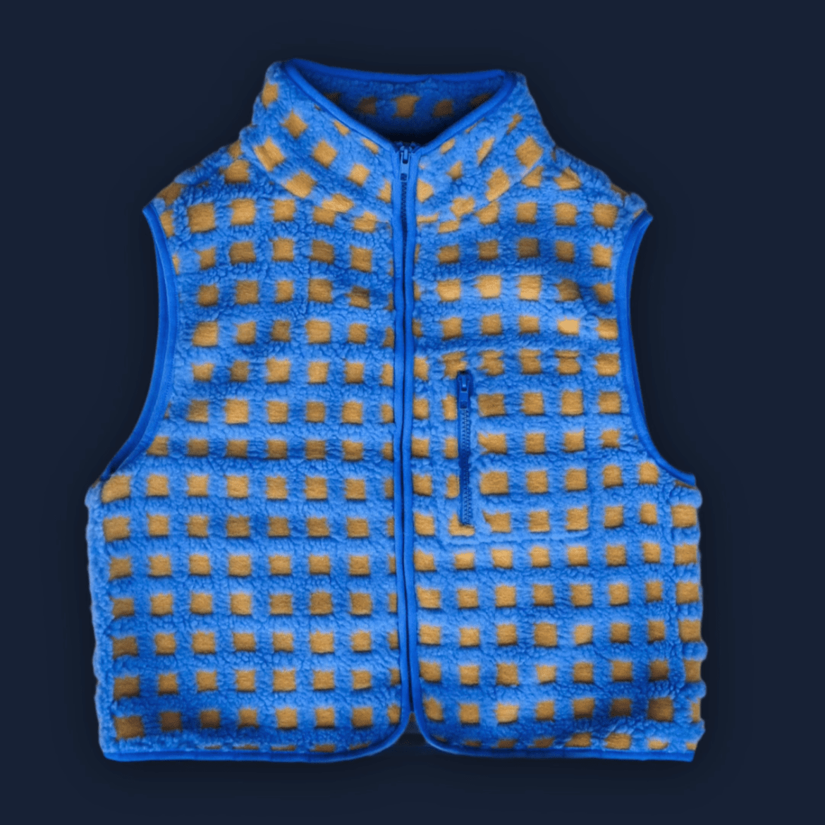 Blue & Yellow Fleece Vest - Women's Sweatshirts - Intrigue Ink Visit Bozeman, Unique Shopping Boutique in Montana, Work from Home Clothes for Women