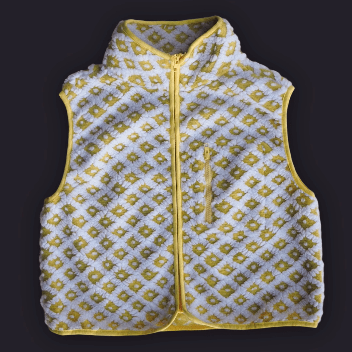 Yellow & Cream Fleece Vest - Women's Sweatshirts - Intrigue Ink Visit Bozeman, Unique Shopping Boutique in Montana, Work from Home Clothes for Women