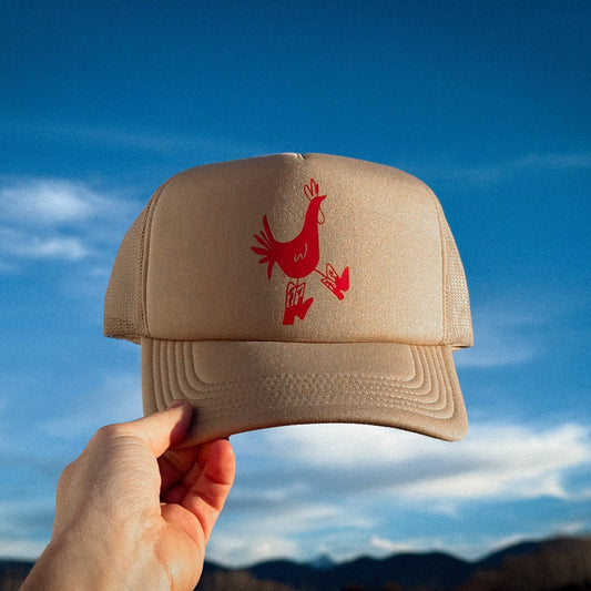 "Cowboy Chicken" Trucker Hat - Intrigue Ink Visit Bozeman, Unique Shopping Boutique in Montana, Work from Home Clothes for Women