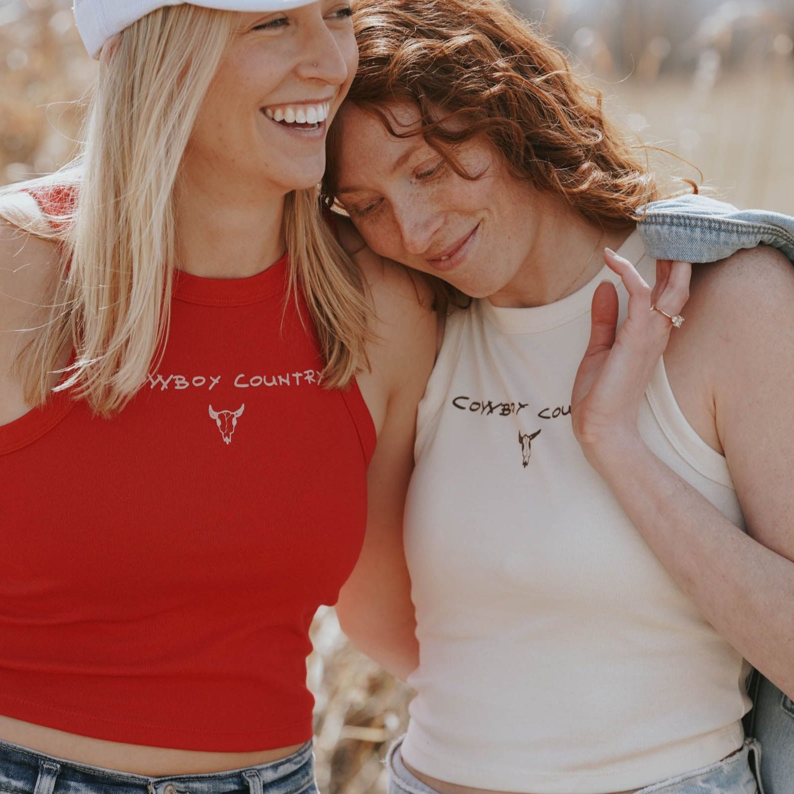 "Cowboy Country" Micro Ribbed Tank in Red - Intrigue Ink Visit Bozeman, Unique Shopping Boutique in Montana, Work from Home Clothes for Women