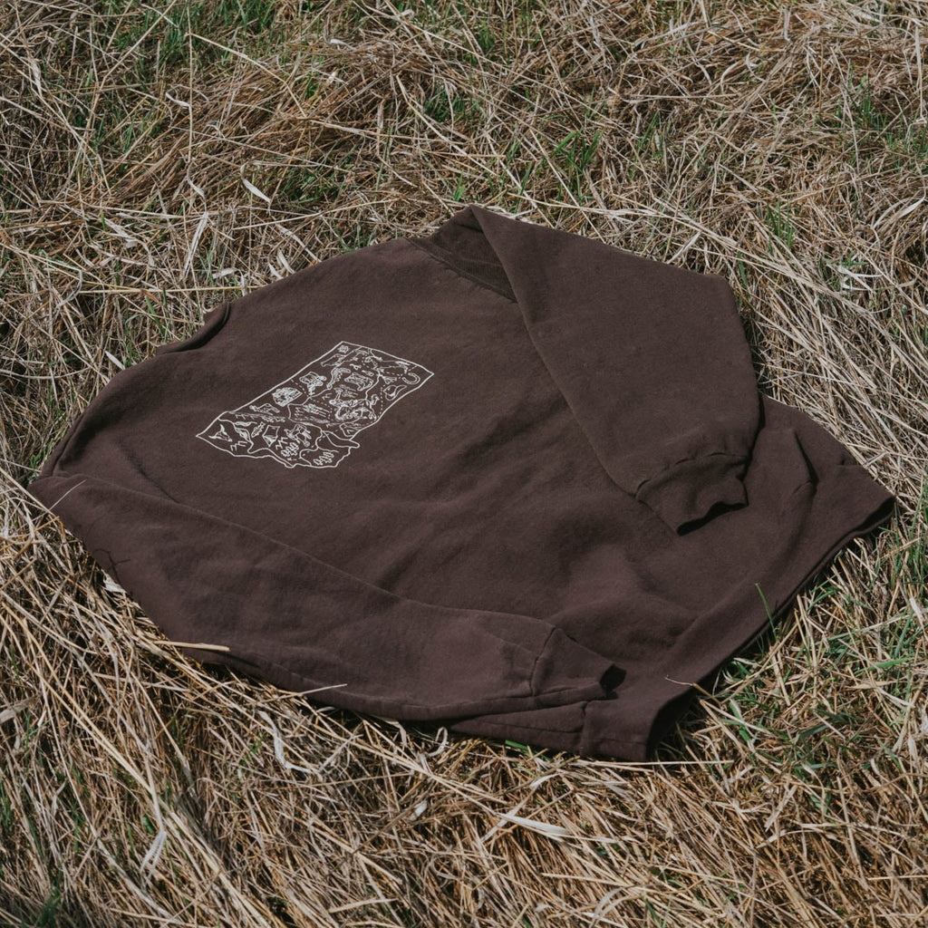 "Cowboy Country" Heavy Pullover in Chocolate