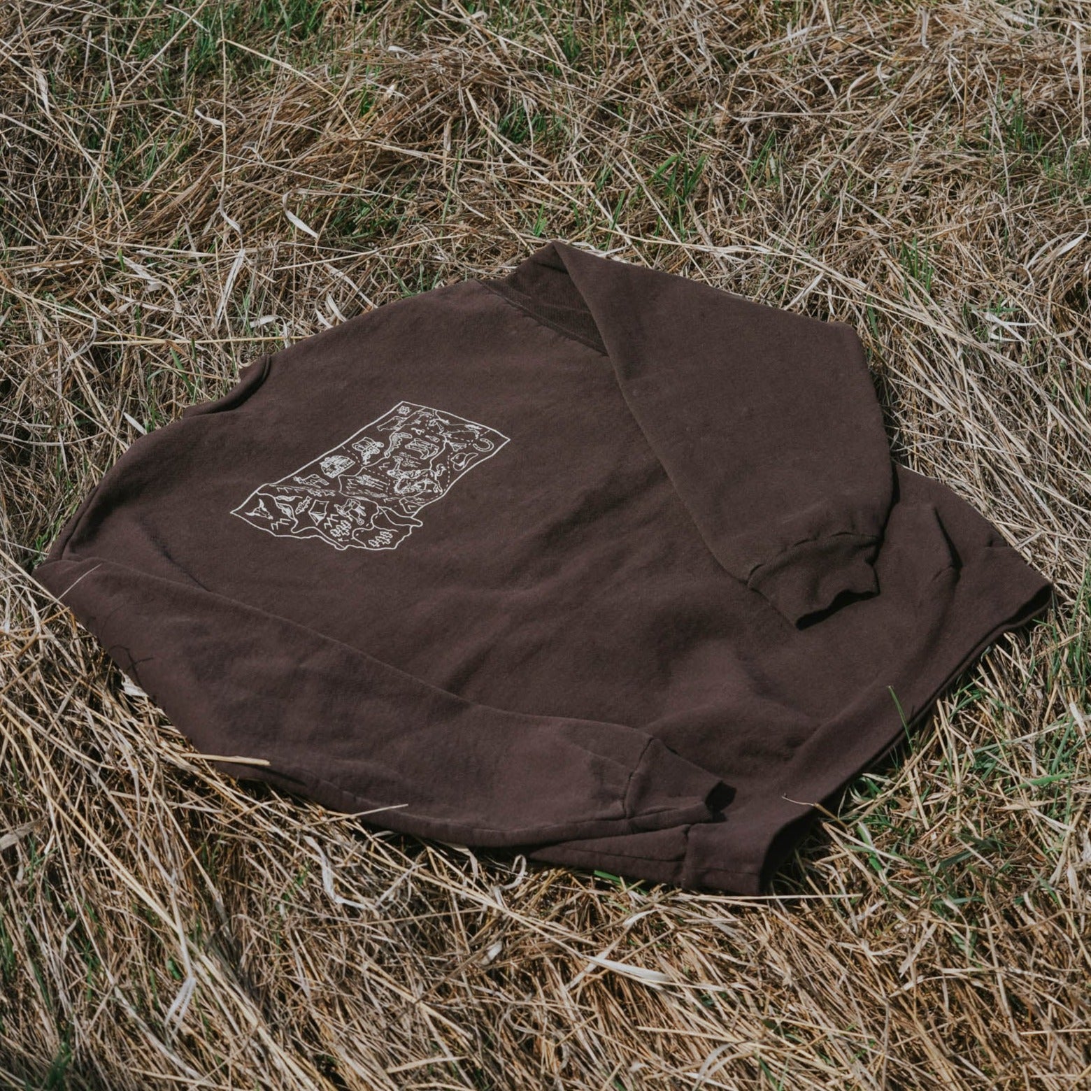 "Cowboy Country" Heavy Pullover in Chocolate
