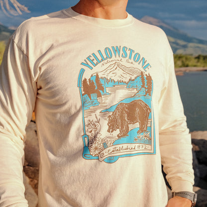 Yellowstone Majesty Ivory Blue Long Sleeve