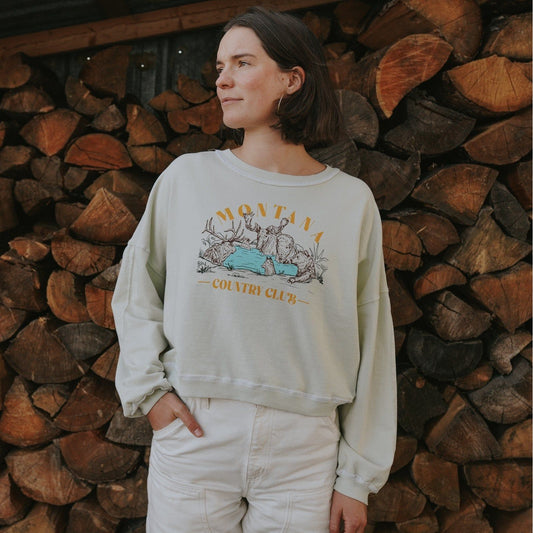 "Montana Country Club" Boxy Pullover