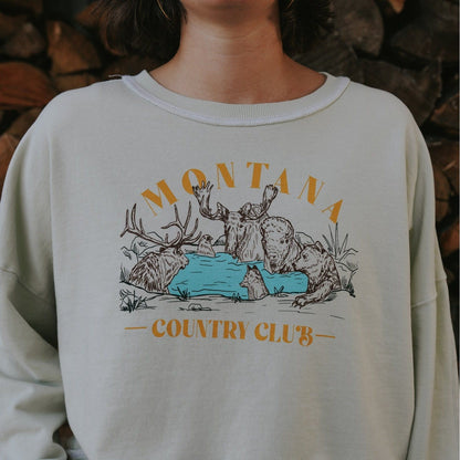 "Montana Country Club" Boxy Pullover