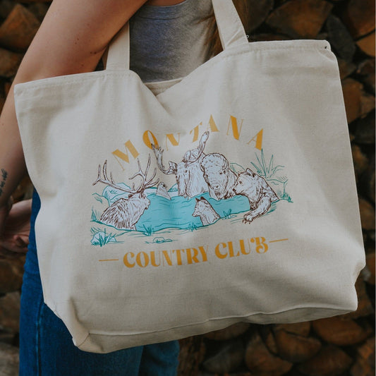 Montana Country Club Zipper Tote