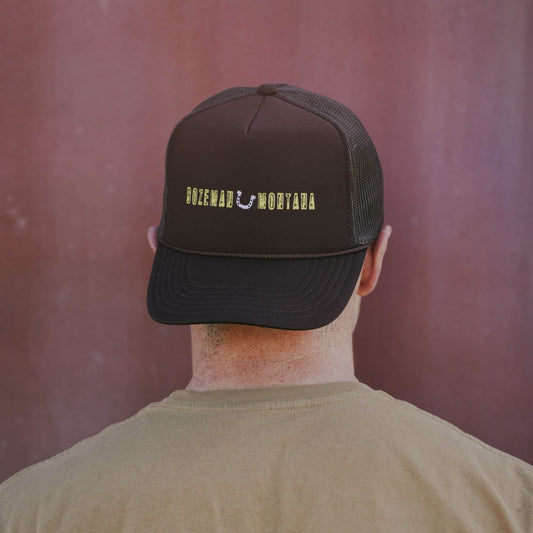 "Bozeman, Montana Shoe" Trucker Hat