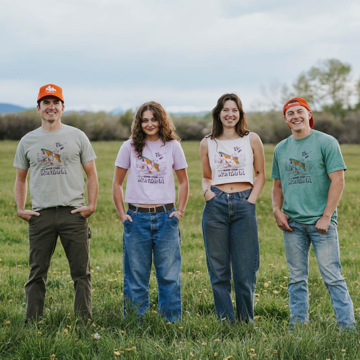 "Howdy From Montana" Tee in Sandstone - Intrigue Ink Visit Bozeman, Unique Shopping Boutique in Montana, Work from Home Clothes for Women