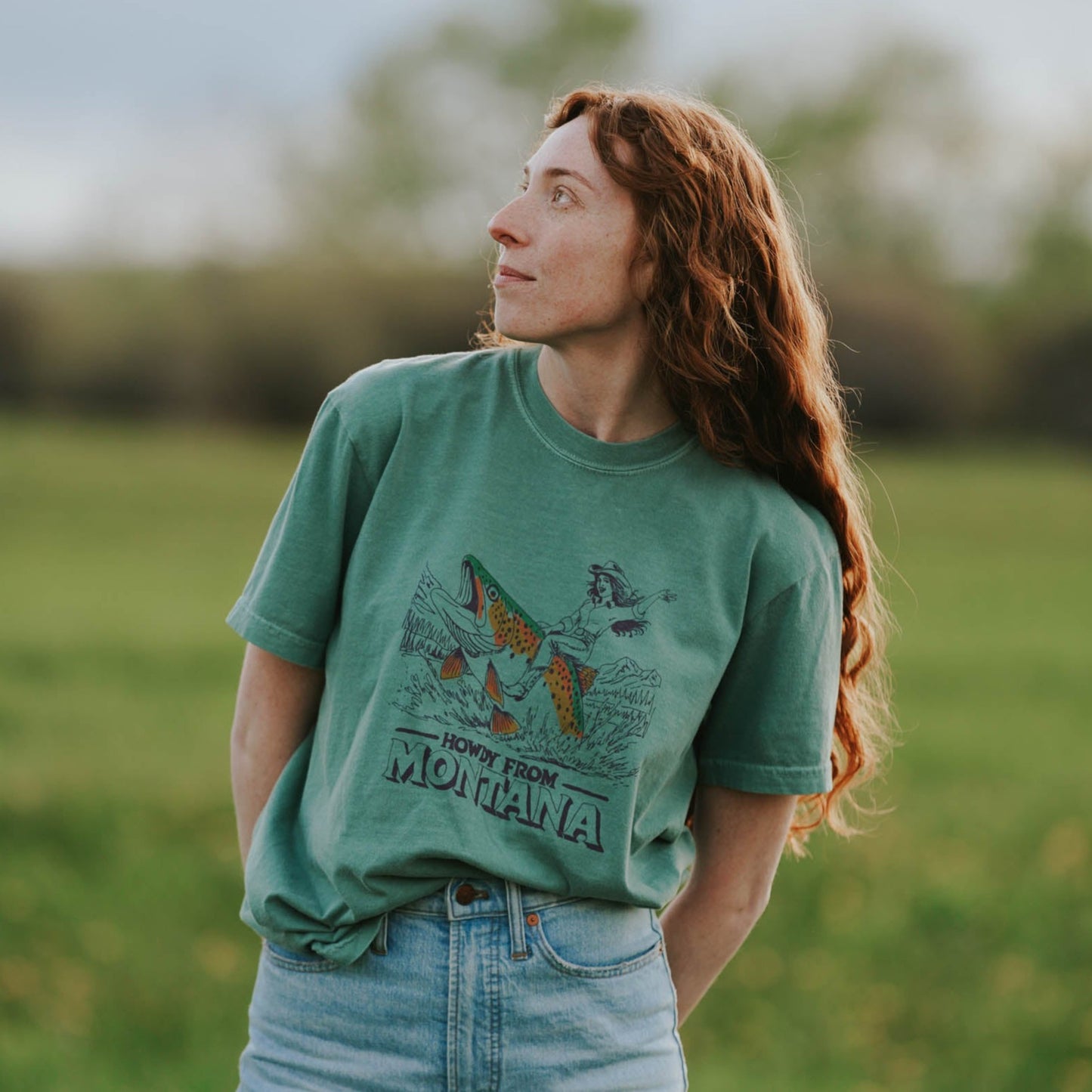 "Howdy From Montana" Tee in Green