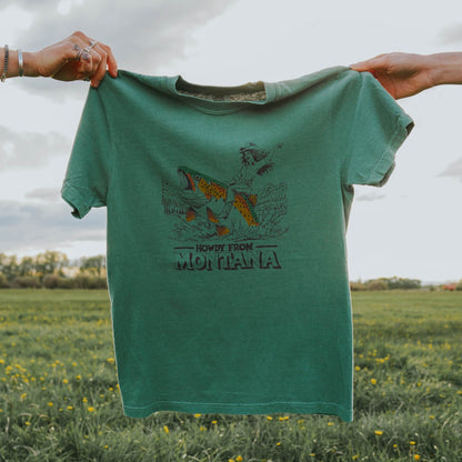 "Howdy From Montana" Tee in Green