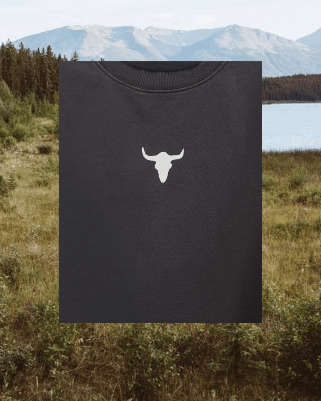 "Bison Skull" Wide Tank in Charcoal - Intrigue Ink Visit Bozeman, Unique Shopping Boutique in Montana, Work from Home Clothes for Women