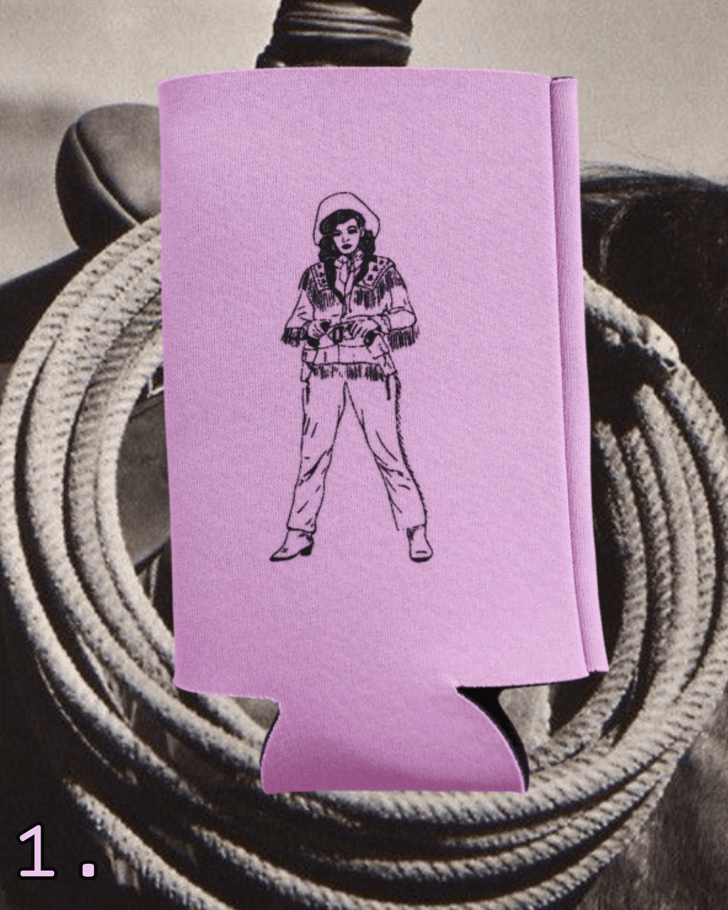 "Lady Gang" Saloon Koozies - Intrigue Ink Visit Bozeman, Unique Shopping Boutique in Montana, Work from Home Clothes for Women