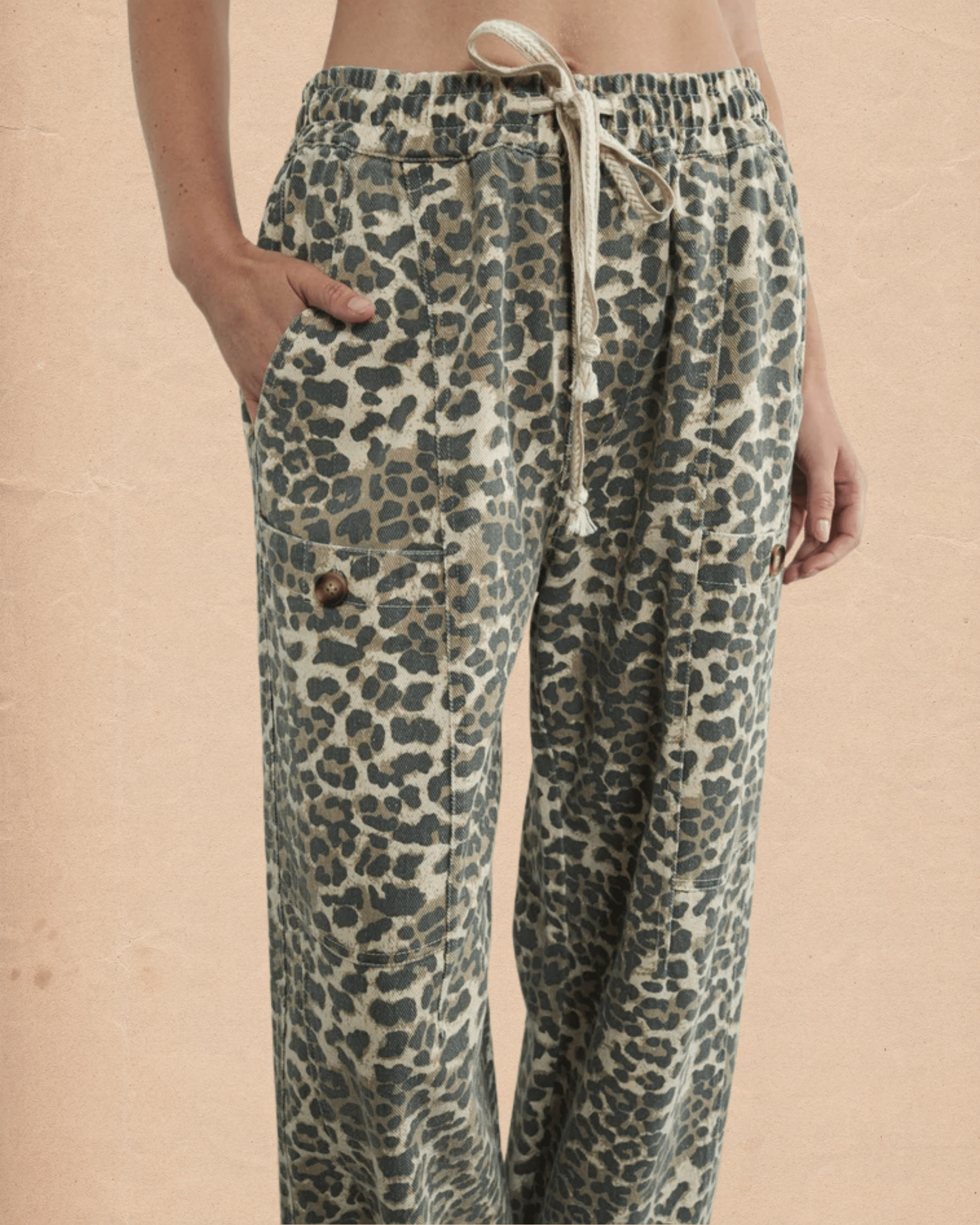 Leopard Print Relaxed Fit Pull - On Pants - Intrigue Ink Visit Bozeman, Unique Shopping Boutique in Montana, Work from Home Clothes for Women