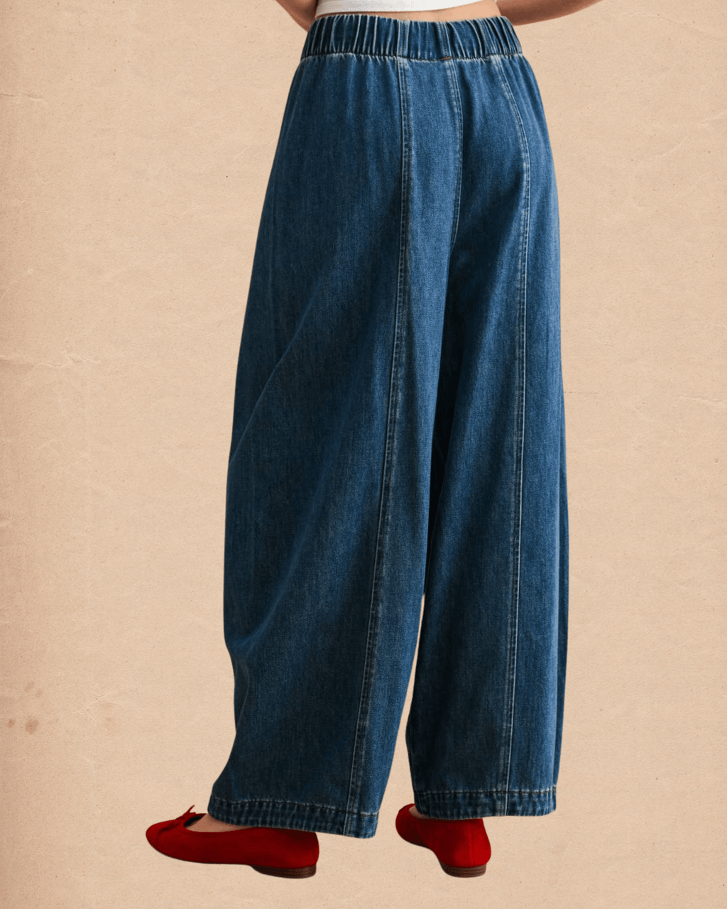Loose Barrel Elastic Waist Denim Pants - Intrigue Ink Visit Bozeman, Unique Shopping Boutique in Montana, Work from Home Clothes for Women