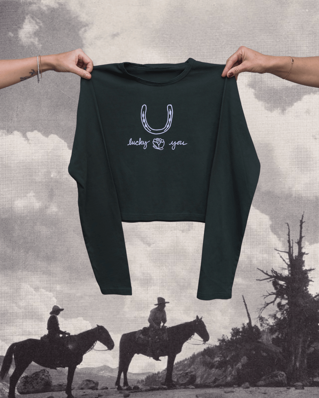 "Lucky You" Long Sleeve - Intrigue Ink Visit Bozeman, Unique Shopping Boutique in Montana, Work from Home Clothes for Women