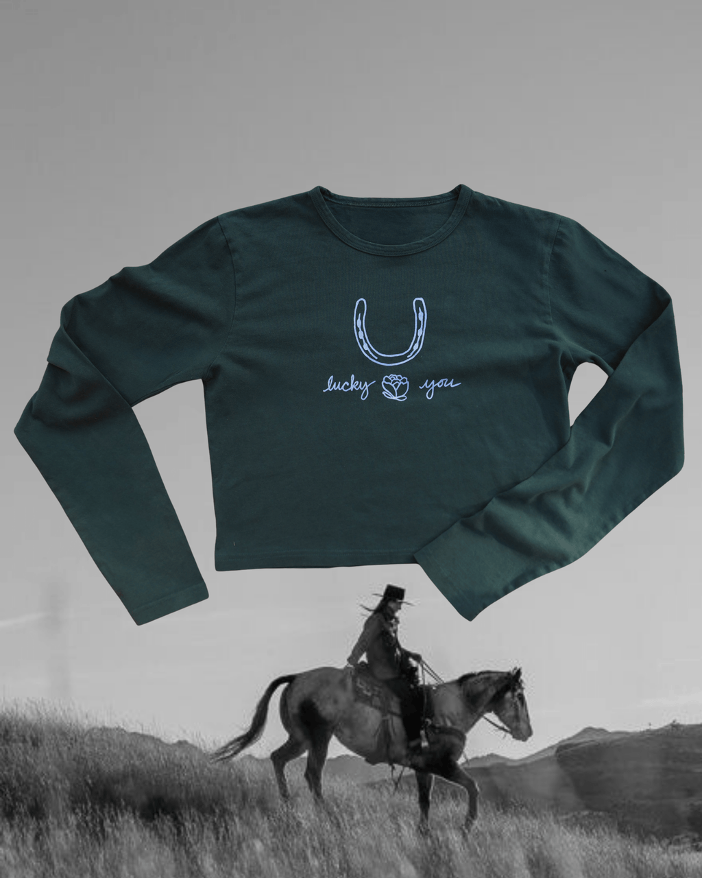 "Lucky You" Long Sleeve - Intrigue Ink Visit Bozeman, Unique Shopping Boutique in Montana, Work from Home Clothes for Women