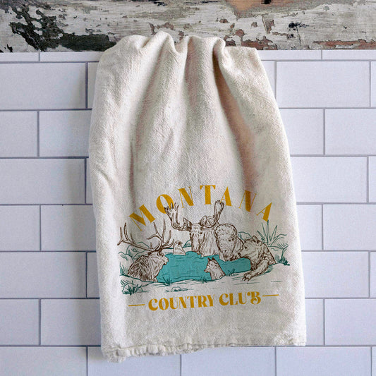 "Montana Country Club" Dish Towel