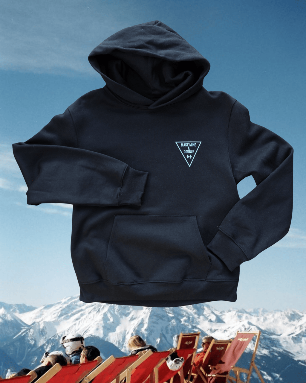 "Make Mine A Double" Hoodie in Black - Intrigue Ink Visit Bozeman, Unique Shopping Boutique in Montana, Work from Home Clothes for Women