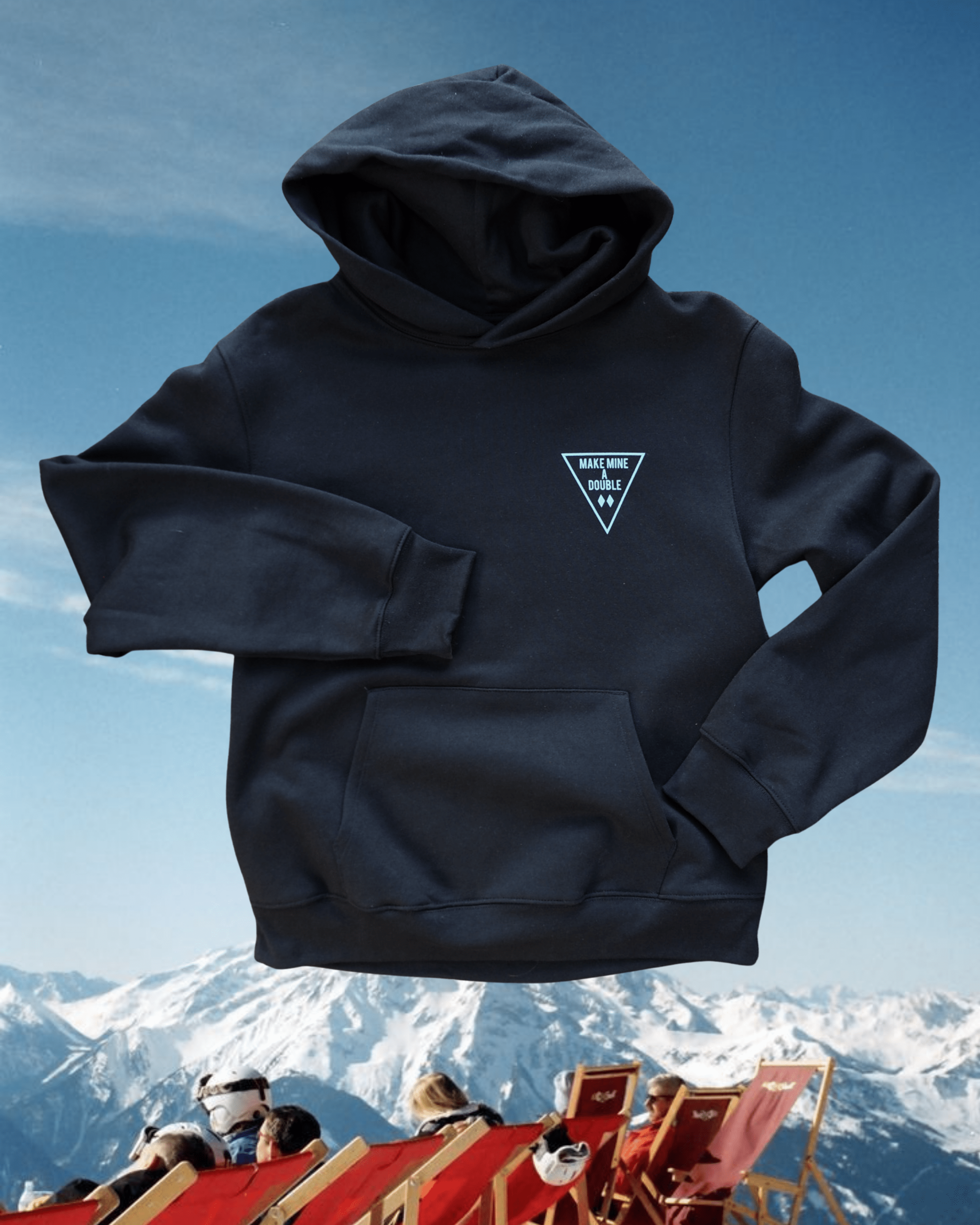 "Make Mine A Double" Hoodie in Black - Intrigue Ink Visit Bozeman, Unique Shopping Boutique in Montana, Work from Home Clothes for Women