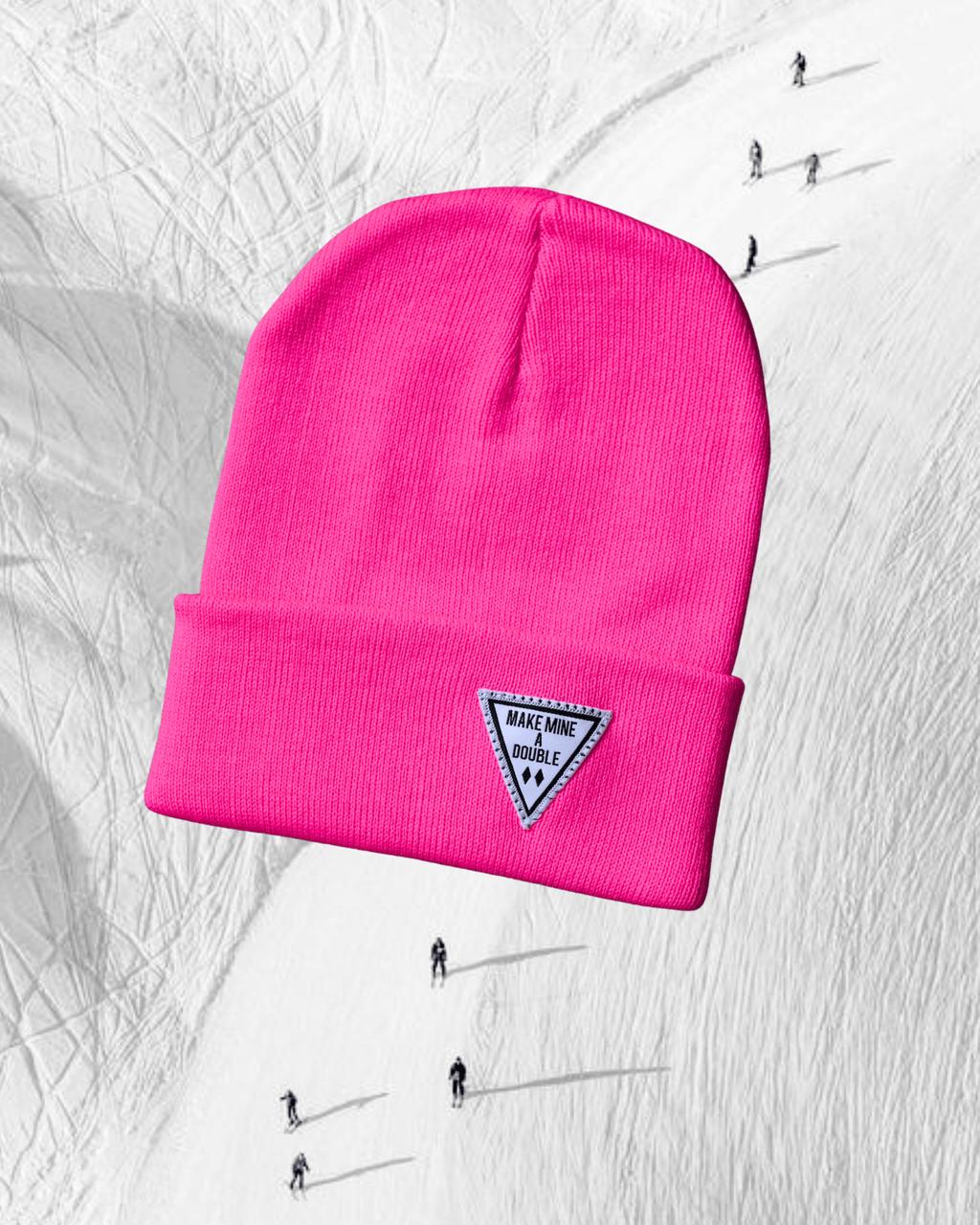 "Make Mine a Double" Beanie in Pink - Intrigue Ink Visit Bozeman, Unique Shopping Boutique in Montana, Work from Home Clothes for Women
